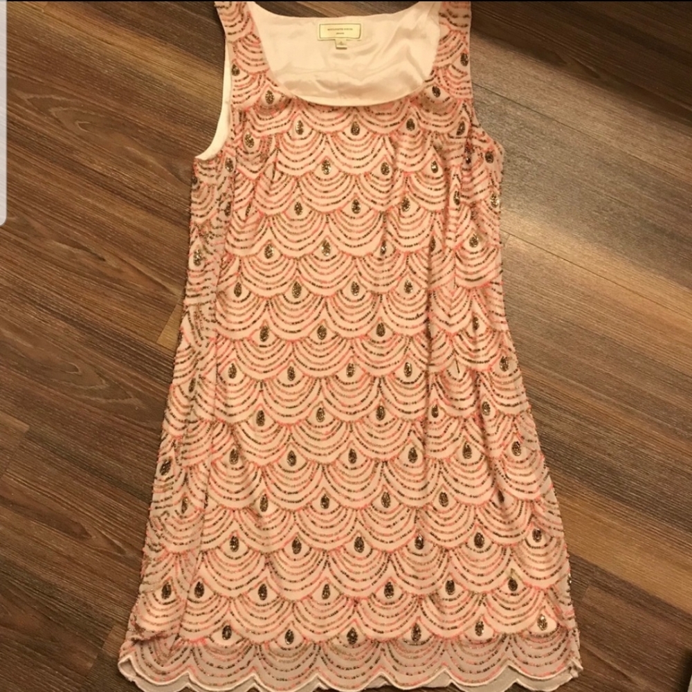 Anthropologie Scalloped mini dress